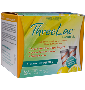 Threelac probiotic packets box