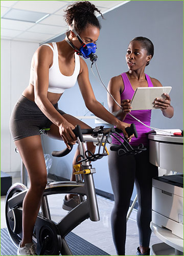 After Coronavirus Protection Woman on Bike with Breathing Mask