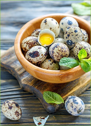 Bowl of Quail eggs