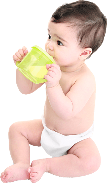 Baby with Sippy Cup